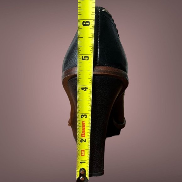 True Religion|Womens|Wedge Heels Shoes|Size 8.5|Black|100% Leather|Platform - Picture 13 of 15